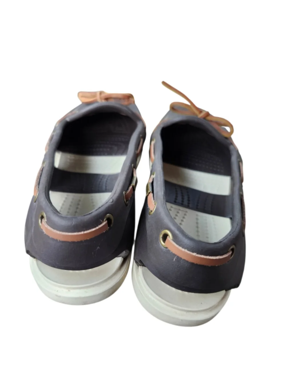Crocs Beach Line Boat Shoes Espresso Brown Stucco Women's Size 7